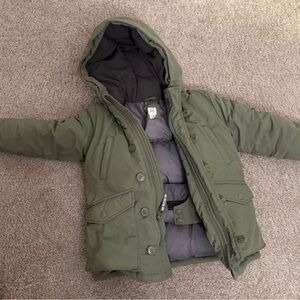 GAP Olive Hooded Puffer Jacket for Kids